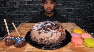 ASMR CHOCOLATE BROWNIE CAKE MUKBANG [upl. by Drummond]