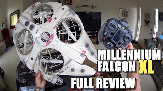 Star Wars MILLENNIUM FALCON XL Drone  Full Review  Unbox Inspection Flight Test Pros amp Cons [upl. by Elbring517]