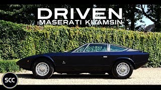 MASERATI KHAMSIN 1976  Test drive in top gear  49 V8 Engine sound  SCC TV [upl. by Htebzil]