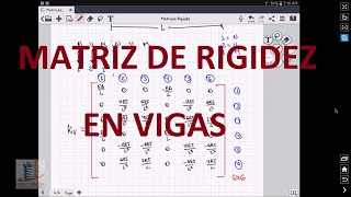 DEMOSTRACION DE MATRIZ DE RIGIDEZ EN VIGAS  ANALISIS ESTRUCTURAL 2D [upl. by Osi686]