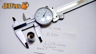 DIY Reading a Dial Vernier Caliper Imperial [upl. by Lerej]