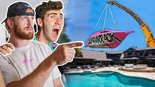 Dropping 100000 Yacht Into Logan Pauls Pool  Episode 2 [upl. by Noyk]