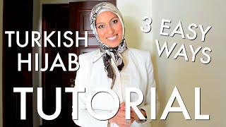 Beautiful Turkish Hijab Style 3 Ways Tutorial  Haute Hijab [upl. by Gildas]