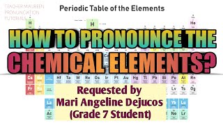 HOW TO PRONOUNCE THE 118 ELEMENTS IN PERIODIC TABLE  Teacher Maureen [upl. by Atteugram800]