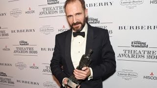 Ralph Fiennes wins best actor at the Evening Standard Theatre Awards 2016 [upl. by Maidie]