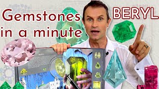 All about BERYL Emerald Aquamarine etc  Study Gemology  Gemstones In A Minute Episode 4 [upl. by Annenn]