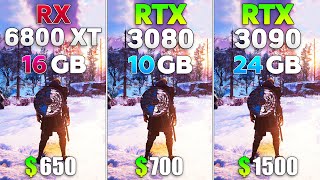 RX 6800 XT vs RTX 3080 vs RTX 3090  Test in 8 Games l 4K l [upl. by Attalanta]