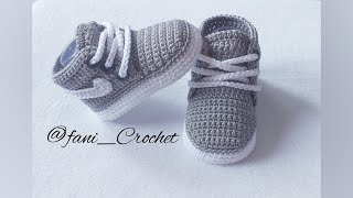 Zapatillas quotNiKequot Tejidas a Crochet o Ganchillo [upl. by Arleen]