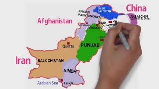 Pakistan Political Map 2024 ProvincesCapitalGilgit Baltistan ampKashmir Pakistan Border Map Trend [upl. by Anaynek]