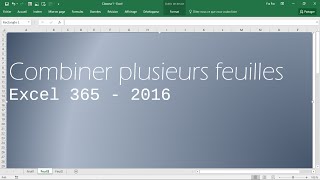 Excel combiner plusieurs feuilles [upl. by Cointon]