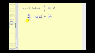 Evaluating Algebraic Expressions [upl. by Jesher571]