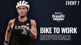 Event 1 Bike to Work — 2022 NOBULL CrossFit Games [upl. by Conant]