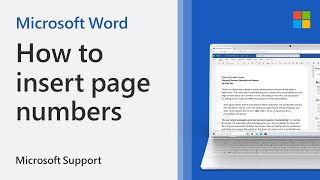 How to insert page numbers in a Word document  Microsoft [upl. by Nivac]