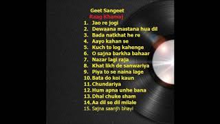 Raag Khamaj based hindi film songs [upl. by Holtorf]