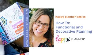 Happy Planner Basics How To Do Functional and Decorative Planning [upl. by Bedell430]