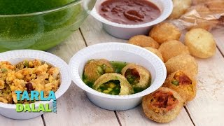 Pani Puri  Golgappa Recipe Mumbai Pani Puri Roadside Recipe by Tarla Dalal [upl. by Eldred492]