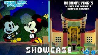 Mickey and Minnie’s Runaway Railway TPT2 ROBLOX Recreation  Theme Park Tycoon 2 Showcase  Ep 3 [upl. by Aznaed]