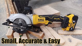 DEWALT ATOMIC 20Volt MAX Cordless 412quot Circular Saw Review DCS571 Power with New FlexVolt Battery [upl. by Tnarb817]