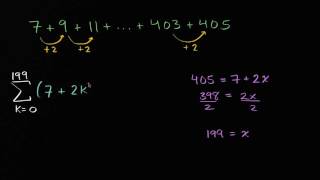 Writing arithmetic series in sigma notation [upl. by Gone]