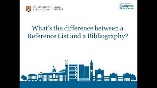 Reference List v Bibliography  whats the difference [upl. by Whallon44]