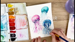 Easy Watercolour Jellyfish [upl. by Hajed]