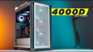 Corsair 4000D Airflow White Case Review  The Nicest Case Yet [upl. by Urbai]