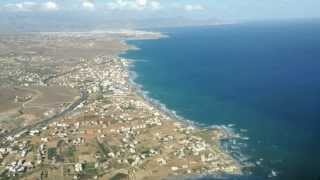 Visual approach to Heraklion airport  Cockpit view [upl. by Aramot460]