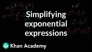 Simplifying an exponential expression  Algebra II  Khan Academy [upl. by Assirod]