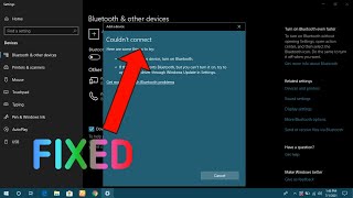 Bluetooth quotCouldnt Connectquot  Bluetooth Not Working PC And Problem Bluetooth On Off Button Missing [upl. by Anivlac]