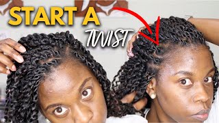 How To Start A Twist With Extensions [upl. by Malamut]