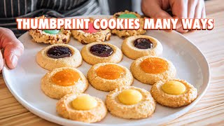 The Easiest Thumbprint Cookies With Infinite Fillings [upl. by Atikin434]