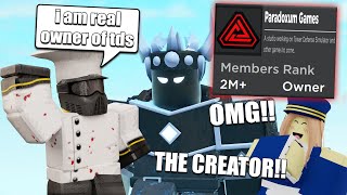 I pretended to be OWNER of TDS he joined me  ROBLOX [upl. by Jesher]