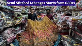 Chickpet Wholesale SemiStitched Lehengas  Bridal Lehengas  Single Piece Courier Available [upl. by Enelyam848]