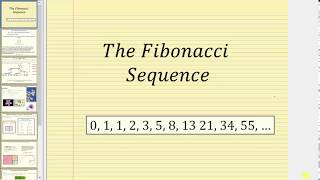 The Fibonacci Sequence [upl. by Leiahtan]