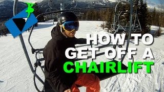 How to Get Off a Ski Lift Snowboarding  How to Snowboard [upl. by Giarc]