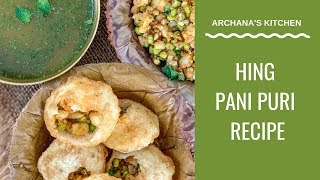 Hing Pani Puri Recipe  Indian Street Food Recipes By Archanas Kitchen [upl. by Nilats869]