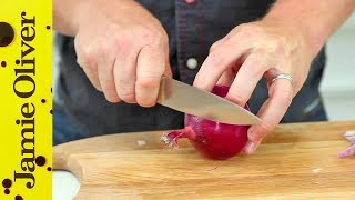 How To  Chop an Onion  Jamie Oliver [upl. by Sllew]