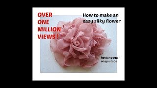 EASY METHOD BEAUTIFUL SILKY FLOWER  2 DIY fabric flower tutorial [upl. by Nhguavahs]