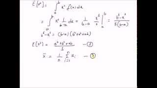 Moment method estimation Uniform distribution [upl. by Maise]