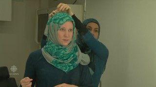 How to Lessons in hijab wrapping for nonMuslims [upl. by Pauly565]