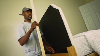 How to install dorm room headboard [upl. by Ennovyhc]