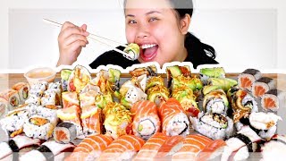 150 SUSHI FEAST  SASHIMI MUKBANG 먹방  EATING SHOW [upl. by Yttak]