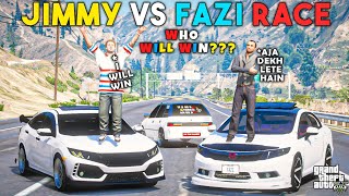 JIMMY VS FAZI RACE  GTA 5  Real Life Mods 250  URDU [upl. by Minnie]