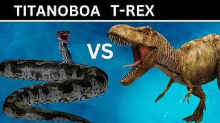 Titanoboa VS TRex [upl. by Ahsiened]