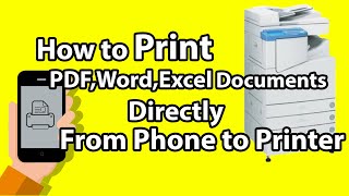 ✓How to Print PDFWordExcel Documents Directly from Android Mobile Phone to Canon Printer [upl. by Inait]