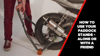 How to Use Motorcycle Paddock Stands [upl. by Det178]