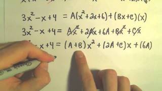 Partial Fraction Decomposition  Example 6 [upl. by Walcoff]