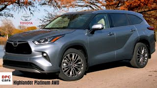 2021 Toyota Highlander Platinum AWD in Moon Dust Color [upl. by Zorina]