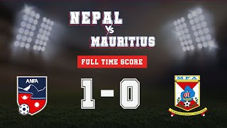 Nepal Vs Mauritius  Highlights  Second Friendly Match 2022 [upl. by Inalawi]