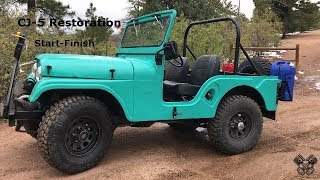 1965 Jeep CJ5 Restoration Full Video [upl. by Neelrahc]